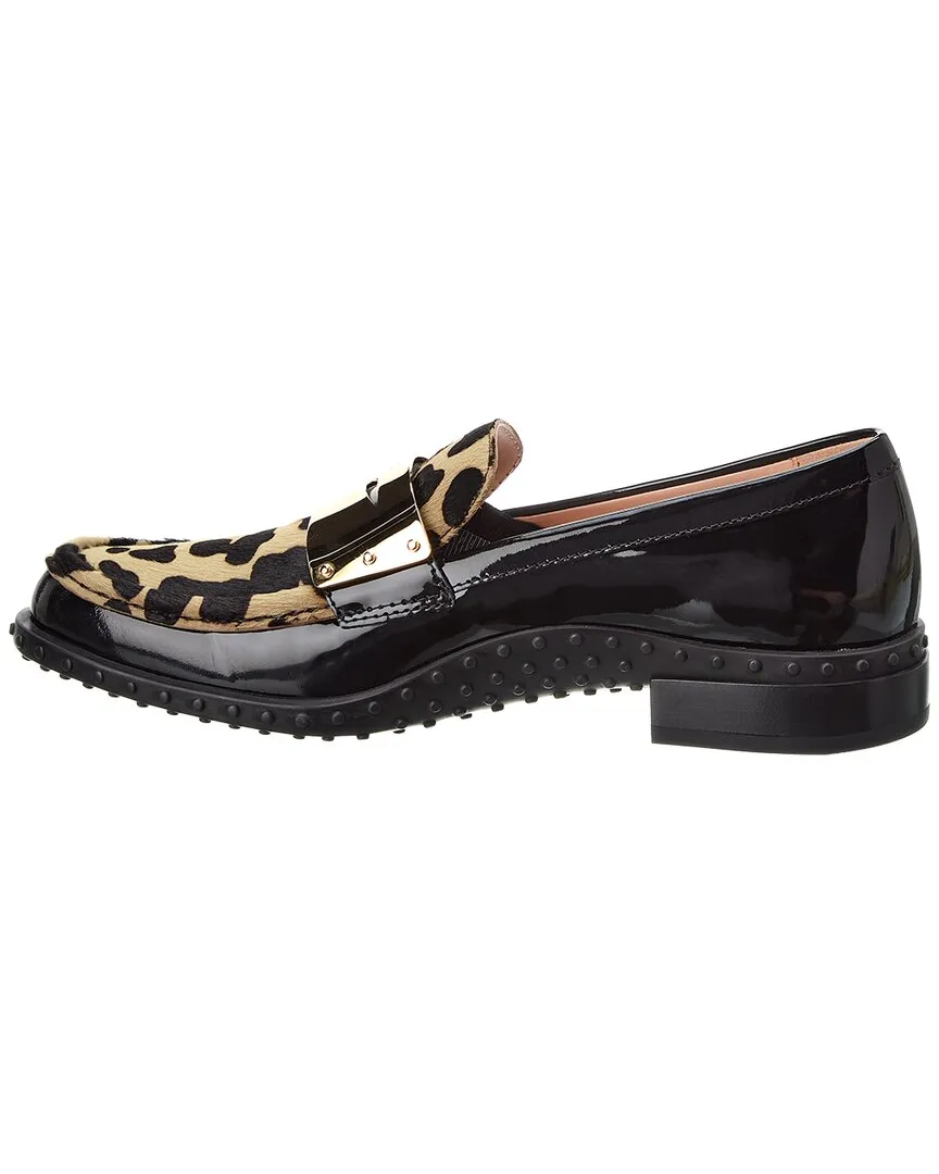 TODs Gomma Haircalf & Patent Loafer