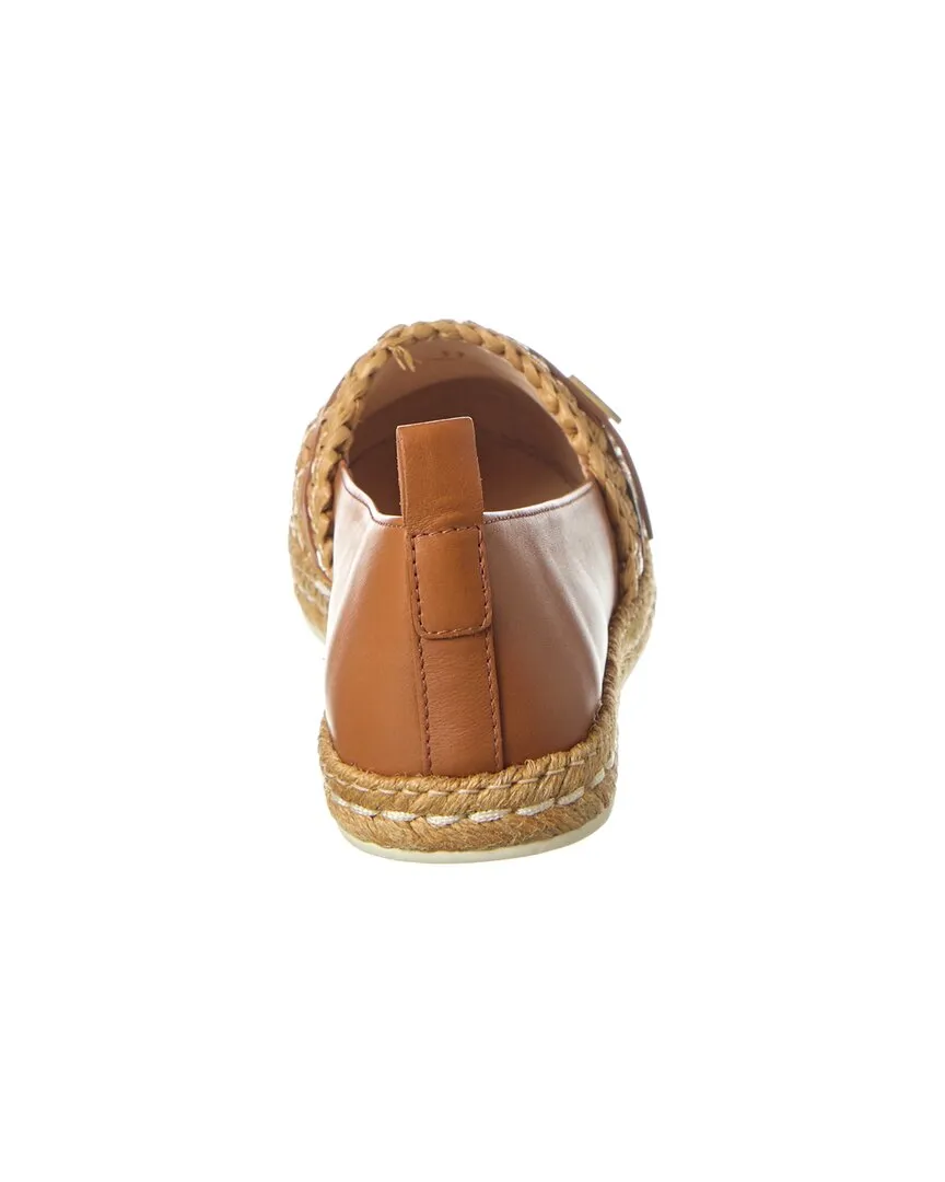TODs Gomma Raffia & Leather Loafer