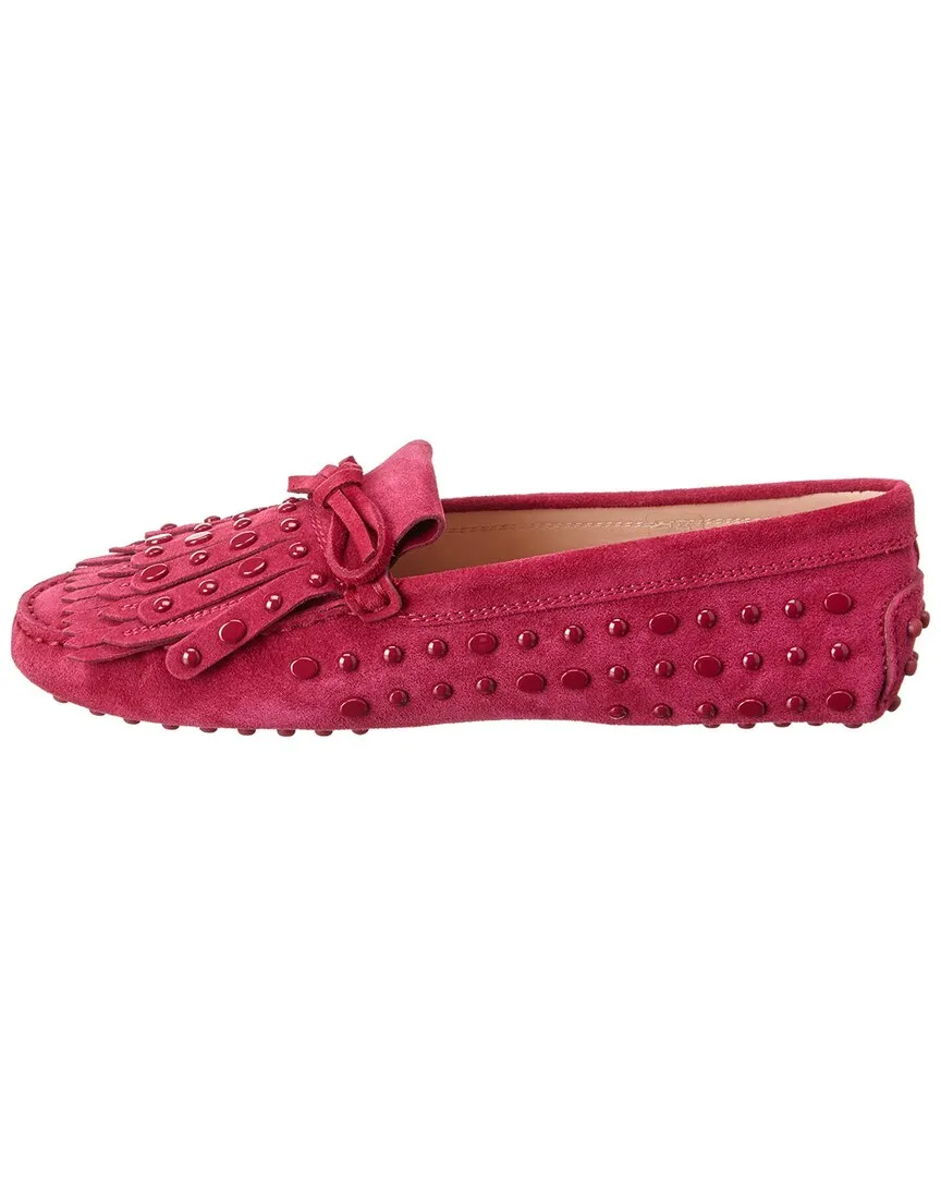 TODs Gommini Studded Suede Loafer