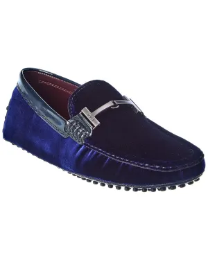 TODs Gommini Velvet & Patent Loafer