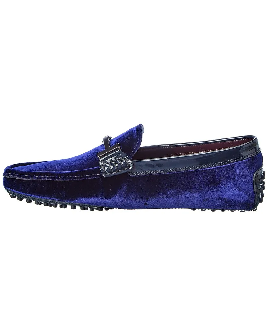 TODs Gommini Velvet & Patent Loafer