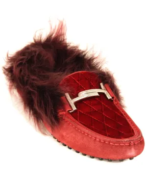 TODs Gommino Suede & Velvet Moccasin