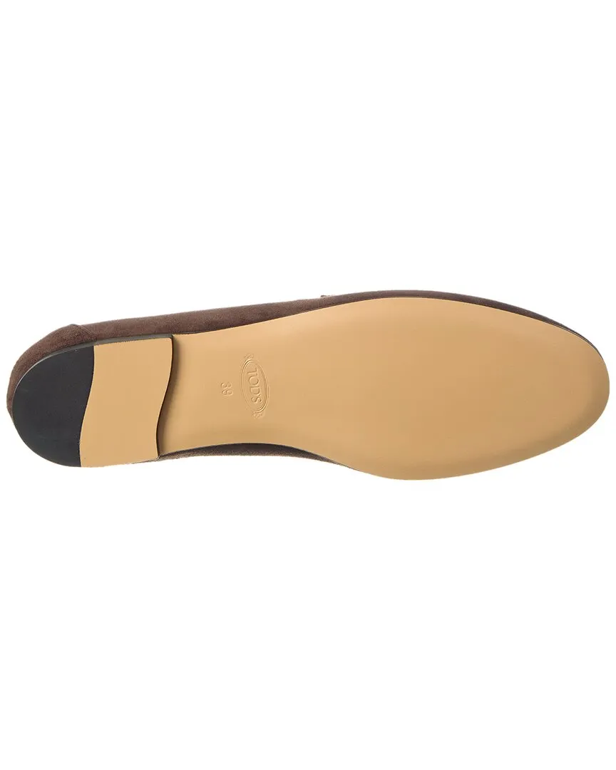 TODs Kate Suede & Leather Loafer