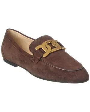 TODs Kate Suede & Leather Loafer