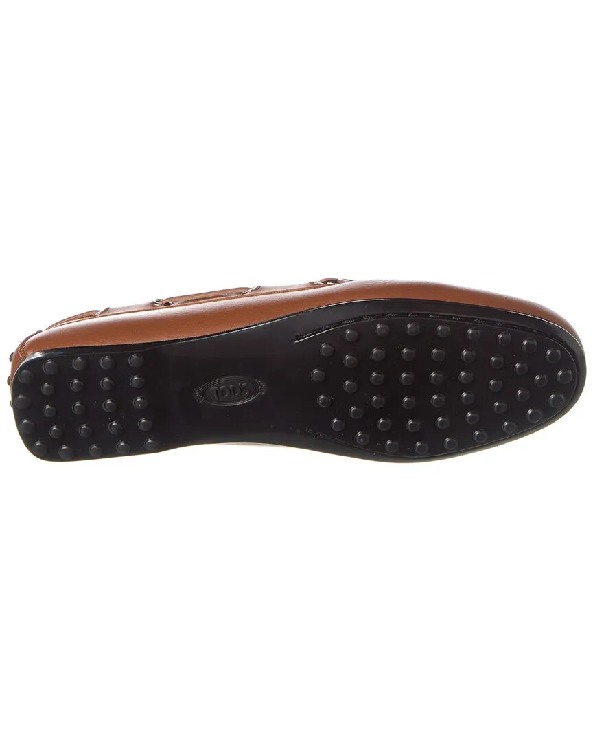 TODs Knot Detail Leather Loafer