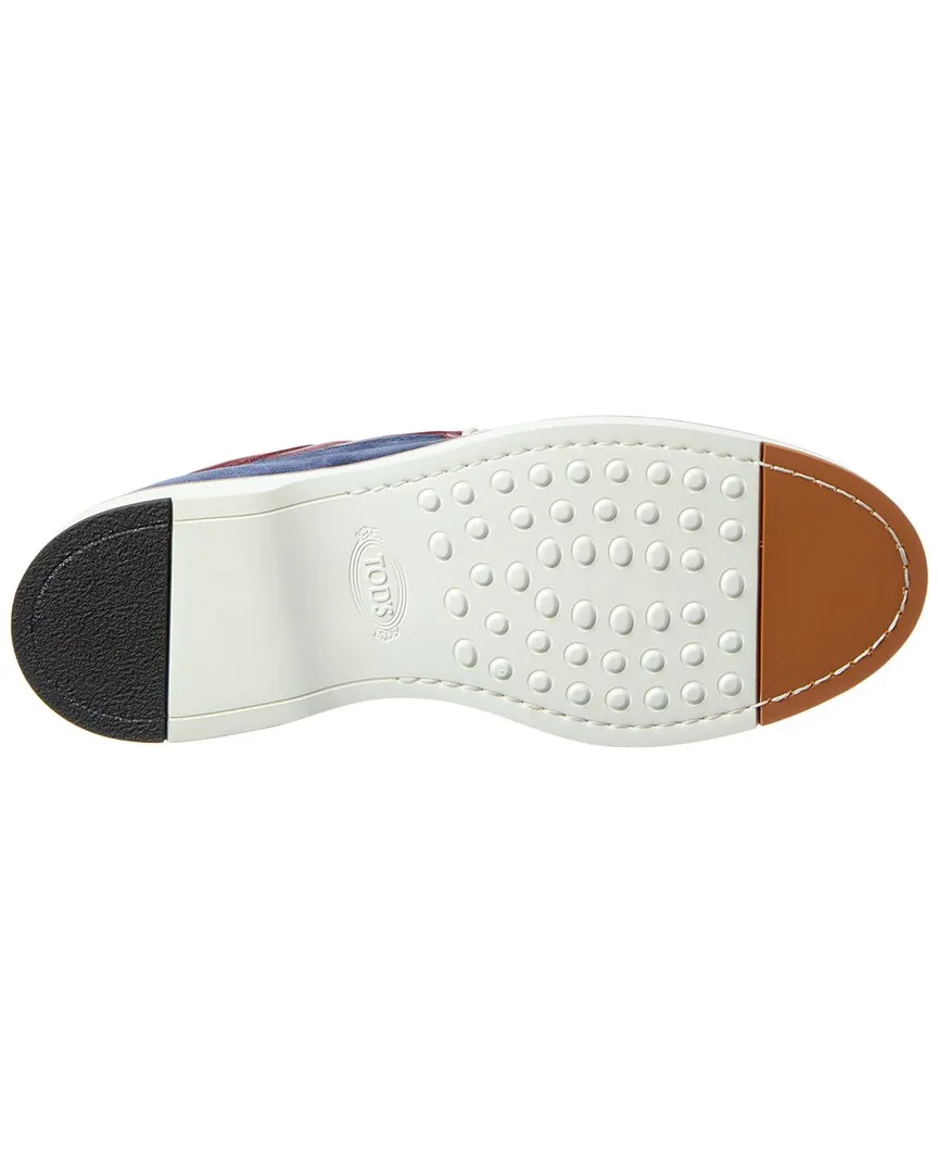 TODs Leather & Suede Boat Shoe