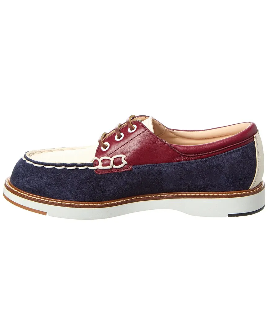 TODs Leather & Suede Boat Shoe