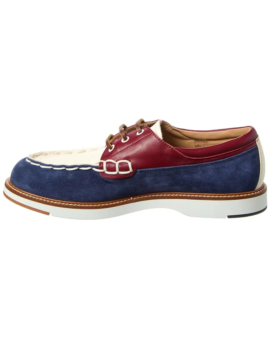 TODs Leather & Suede Boat Shoe