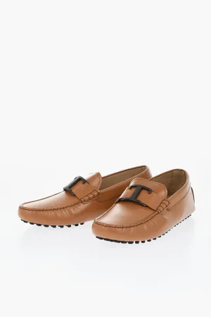 Tod's Leather Heaven Loafers With Metal Details