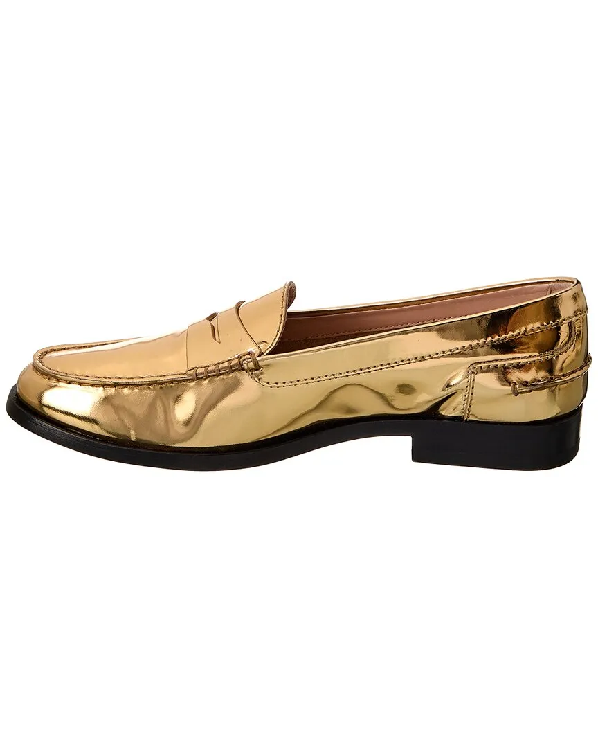 TODs Logo Leather Loafer