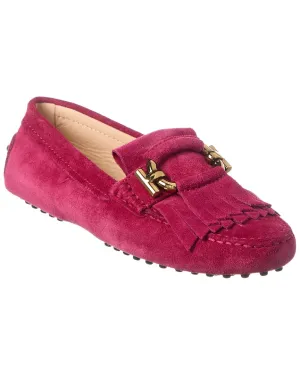 TODs Logo Suede Loafer
