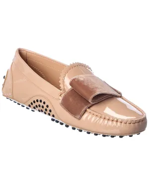 TODs Patent & Velvet Loafer