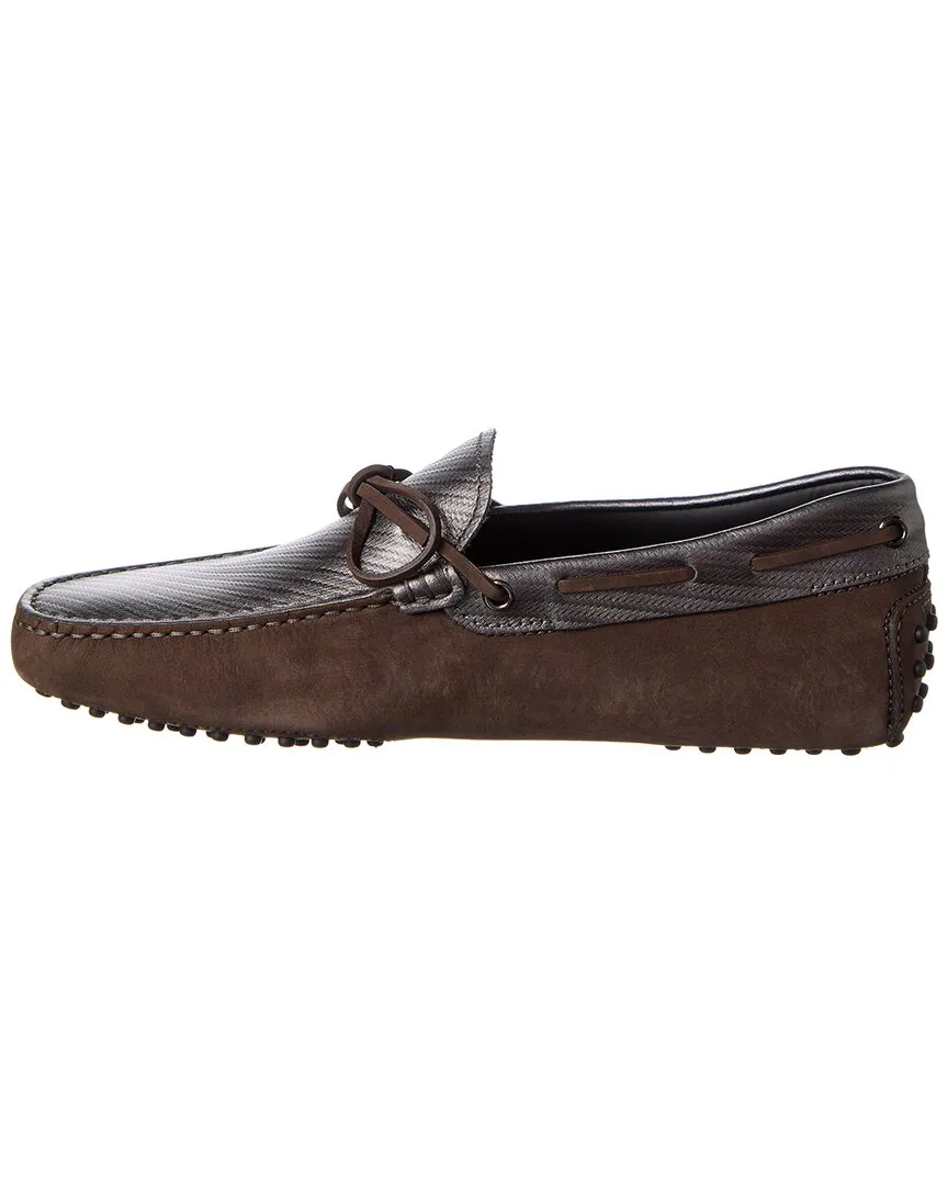 TODs x Ferrari New Gommini Suede & Leather Loafer