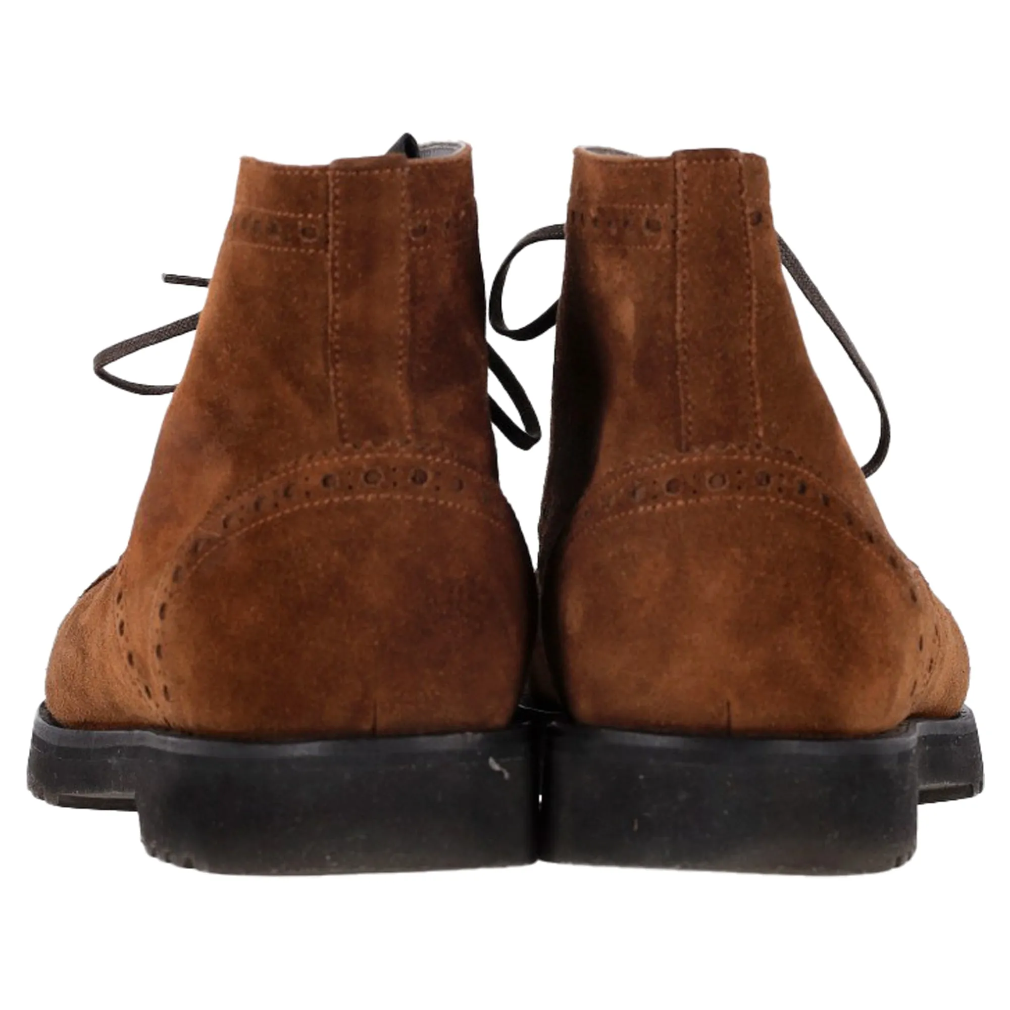 Tom Ford Kensington Lace-Up Boots in Brown Suede