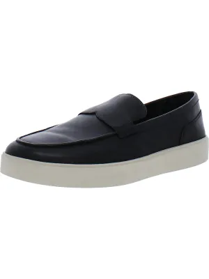 Toren Womens Leather Slip On Loafers
