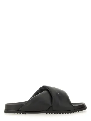 Twisted Design Lamb Leather Slides
