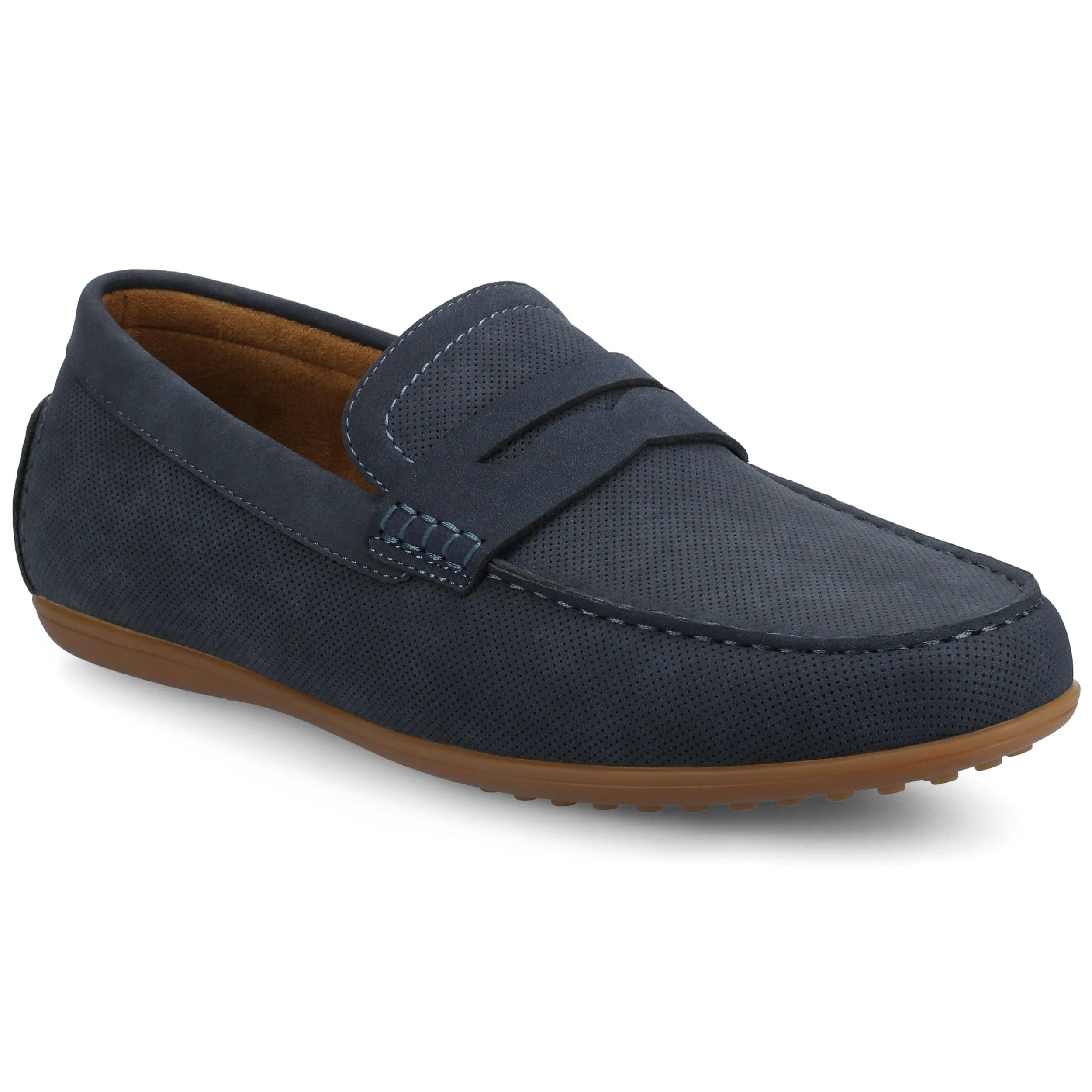 Vance Yates Medium and Wide Width Perforated Slip-on Driving Penny Loafer