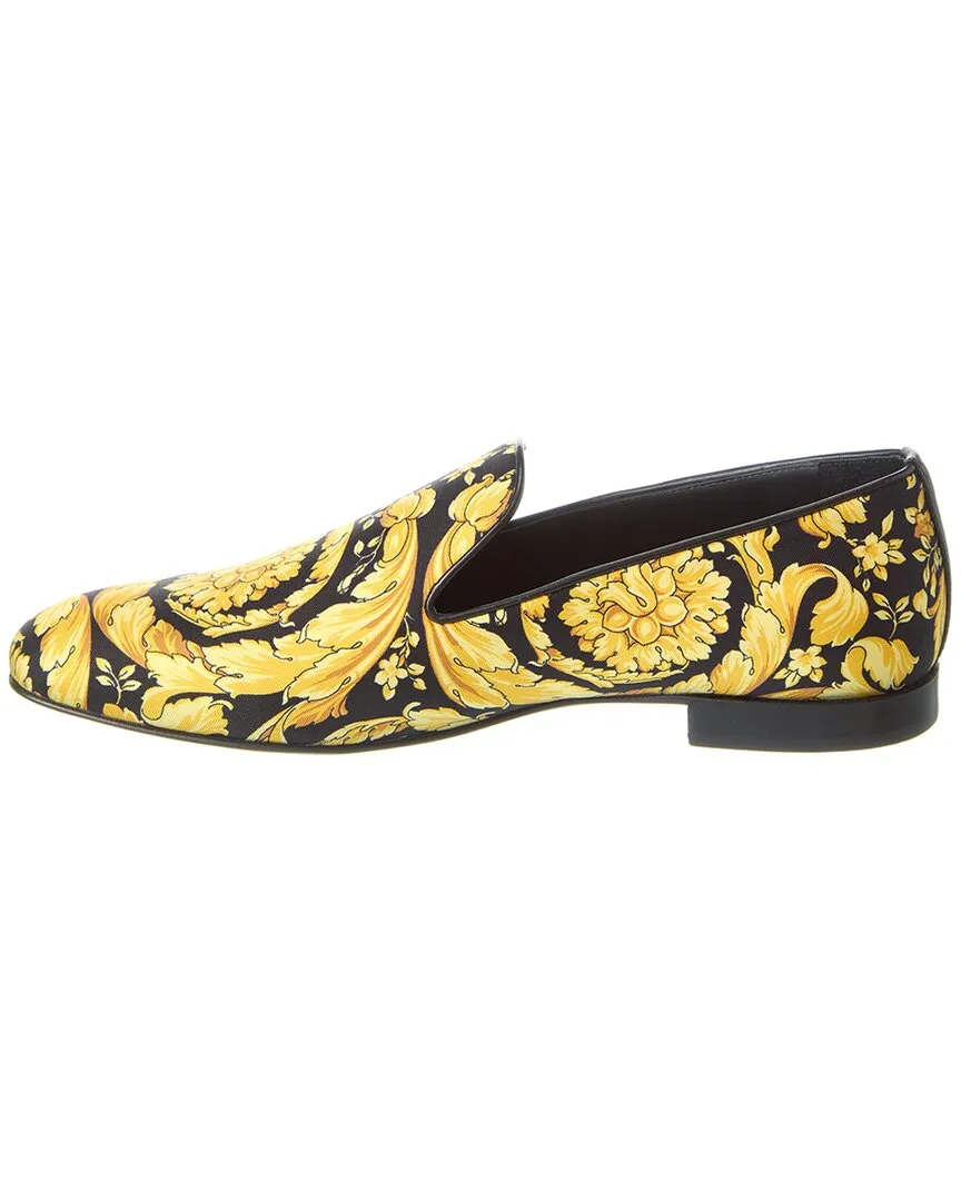 Versace Barocco Print Satin Loafer