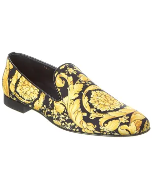Versace Barocco Print Satin Loafer