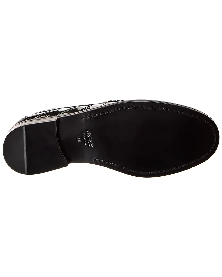 Versace Croc-Embossed Leather Loafer
