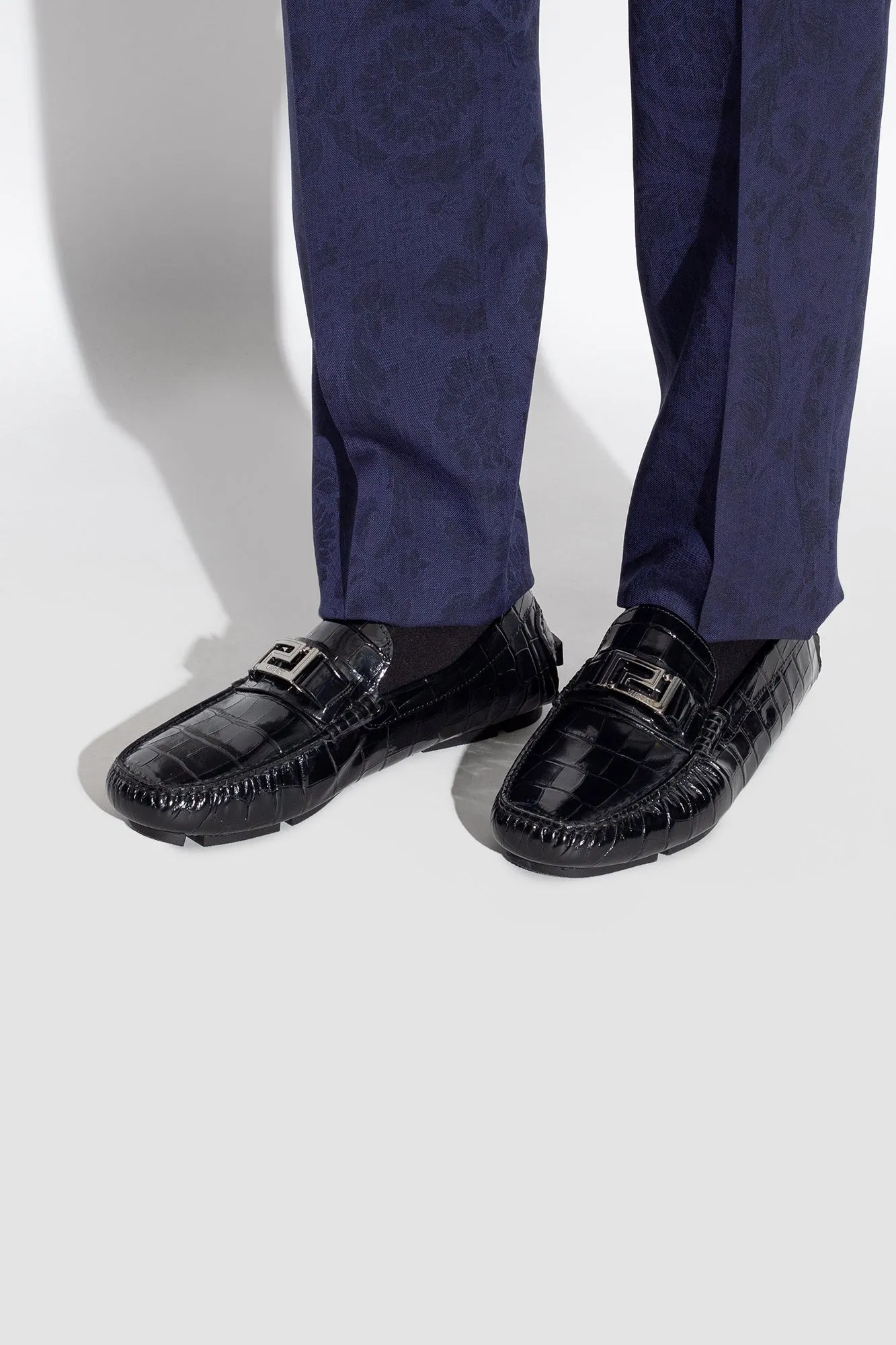Versace Leather Moccasins