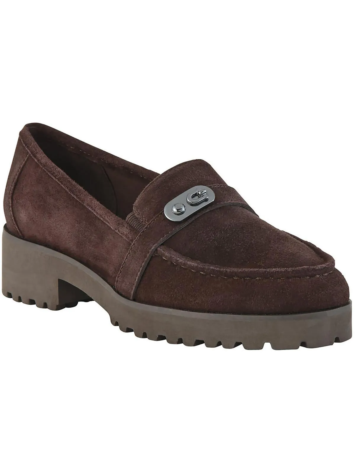 Wendy Womens Suede Slip-On Loafers
