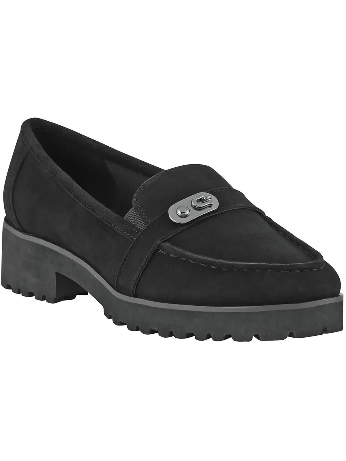 Wendy Womens Suede Slip-On Loafers