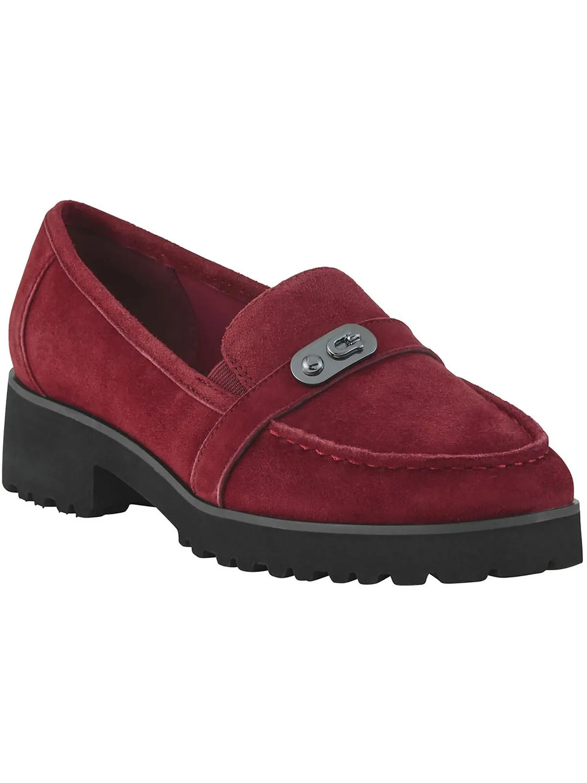 Wendy Womens Suede Slip-On Loafers