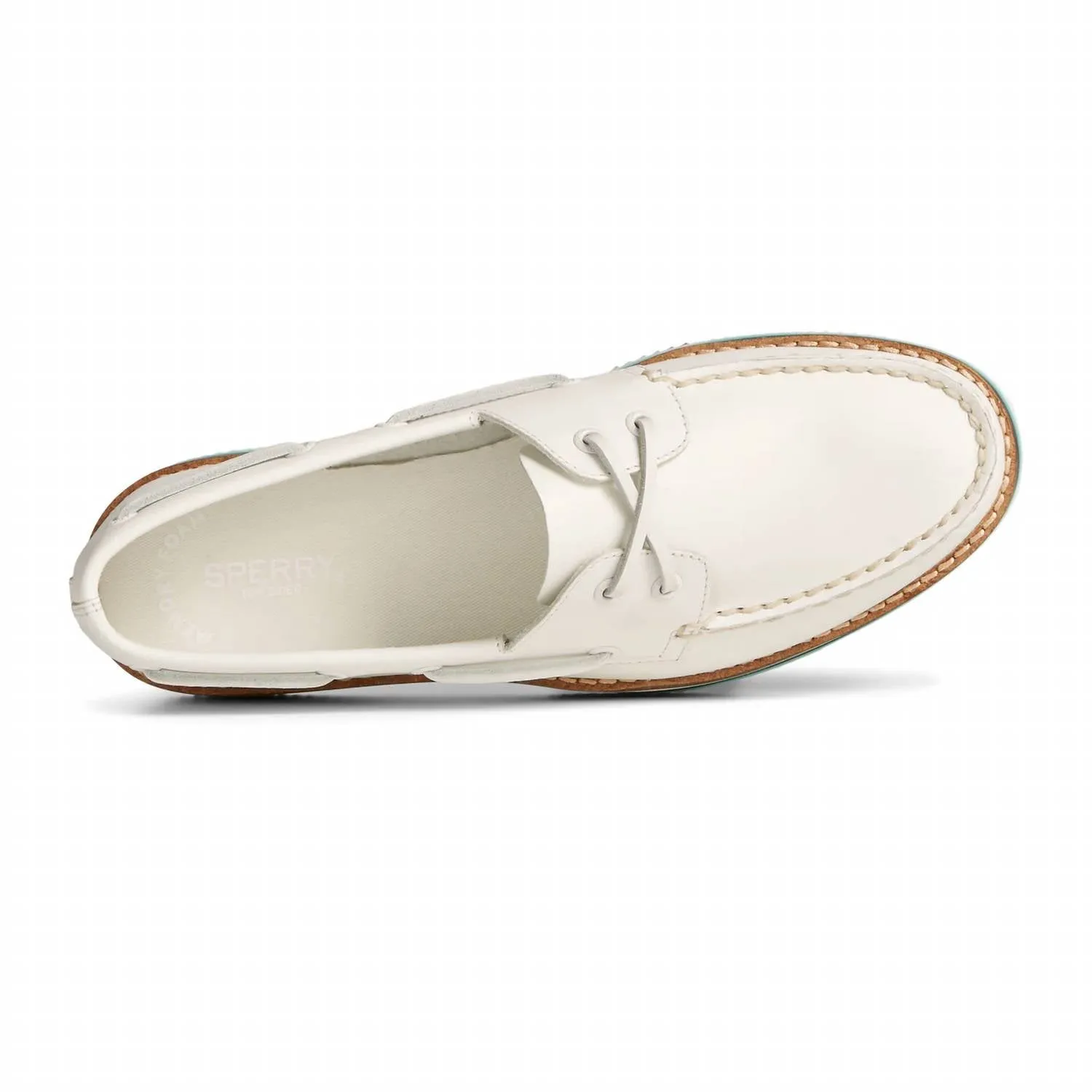 Women's Authentic Original Stacked Boat Shoe In White