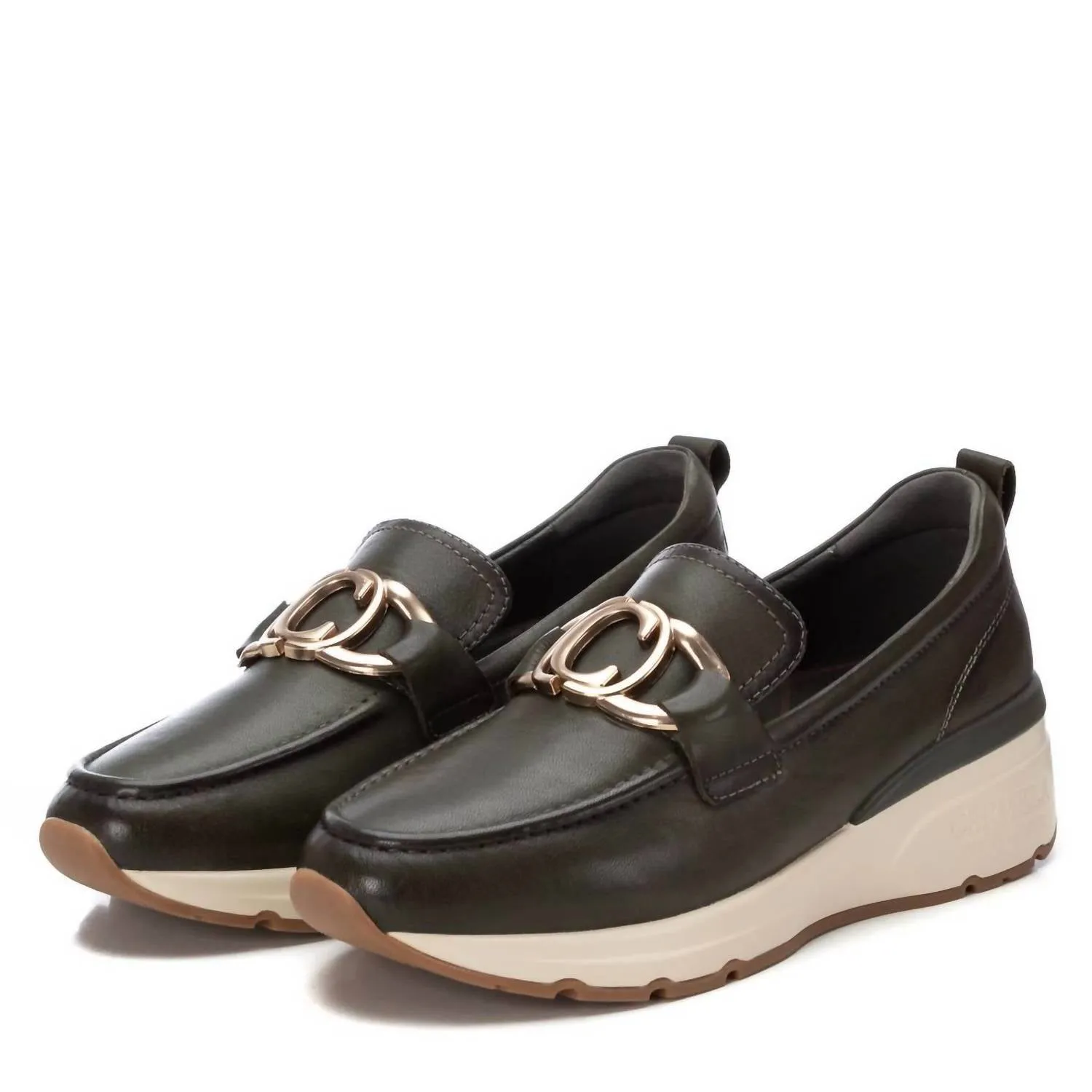 Women's Carmela Collection Moccasins Shoes In Kakhi