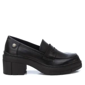 Women's Casual Heeled Moccasins In Black