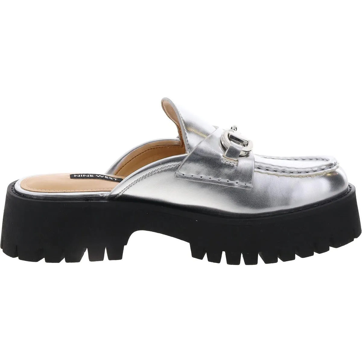 Womens Chain Round Toe Loafers