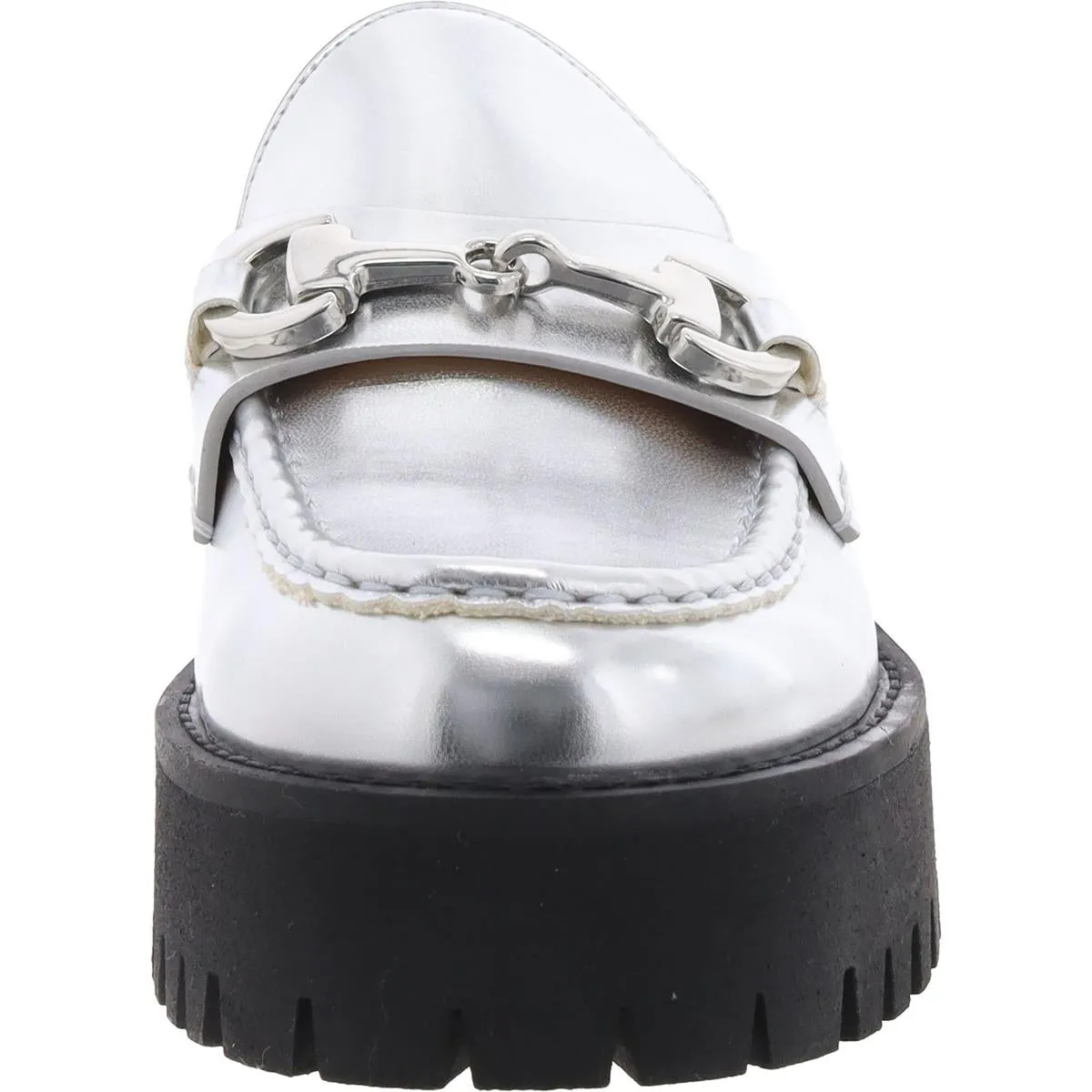 Womens Chain Round Toe Loafers