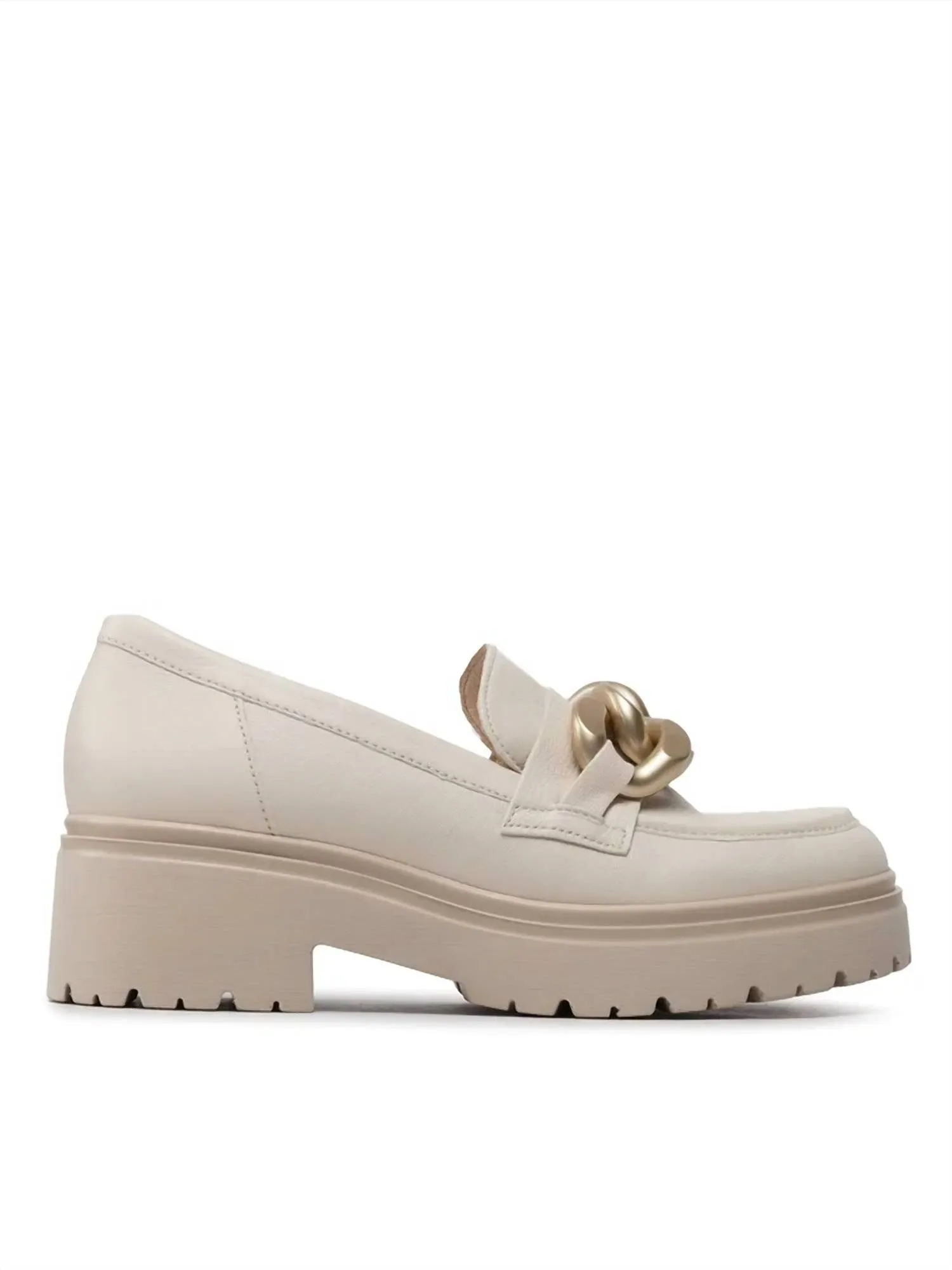 Women's Chunky Loafers In Cream/gold Ornament