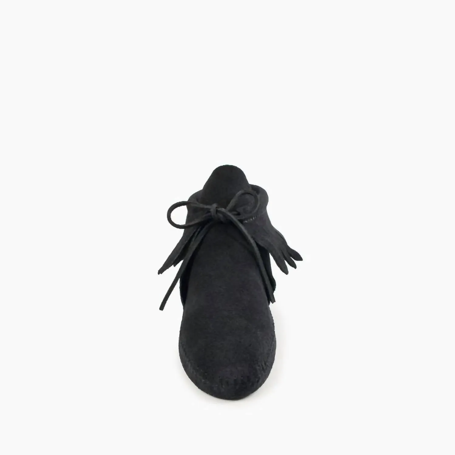 Women's Classic Fringe Softsole Moccasin In Black