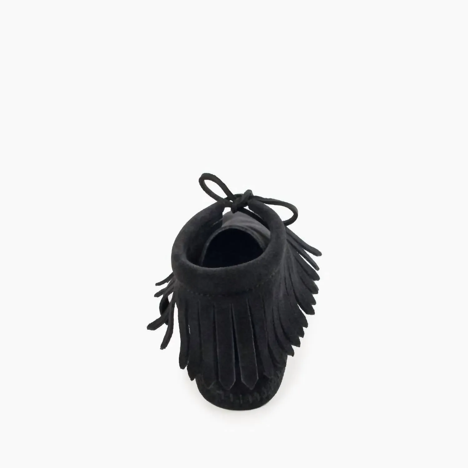 Women's Classic Fringe Softsole Moccasin In Black