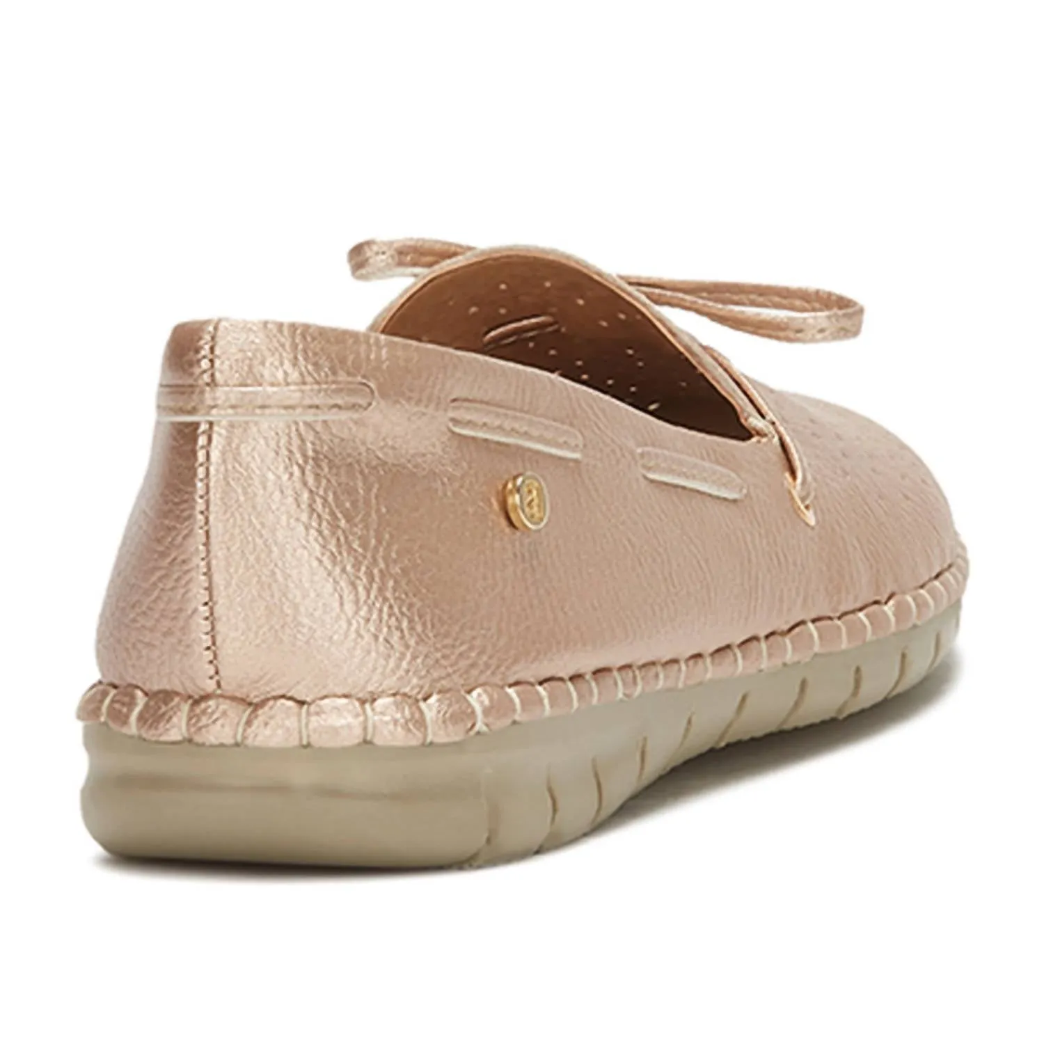 Women's Comfort Moccasins In Rose Gold