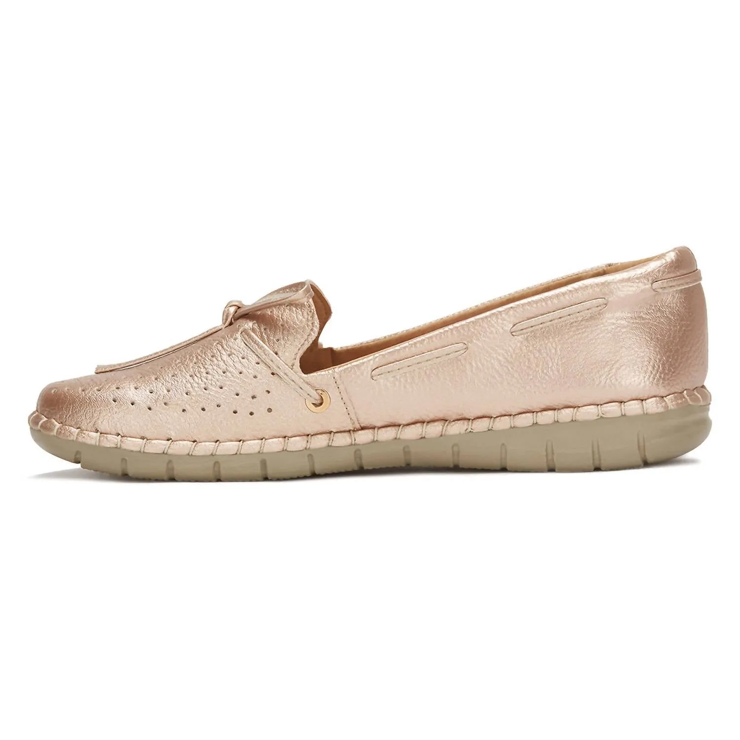 Women's Comfort Moccasins In Rose Gold