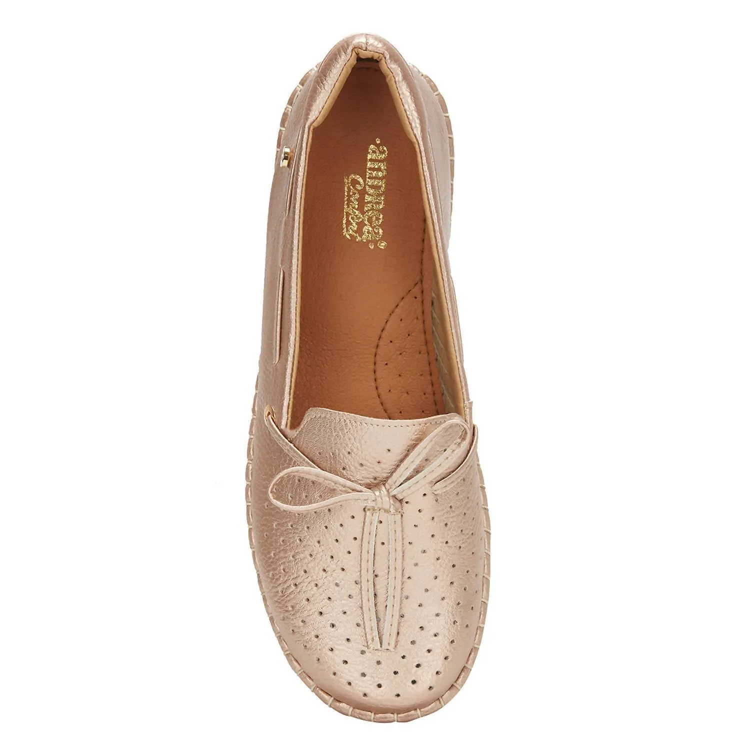 Women's Comfort Moccasins In Rose Gold