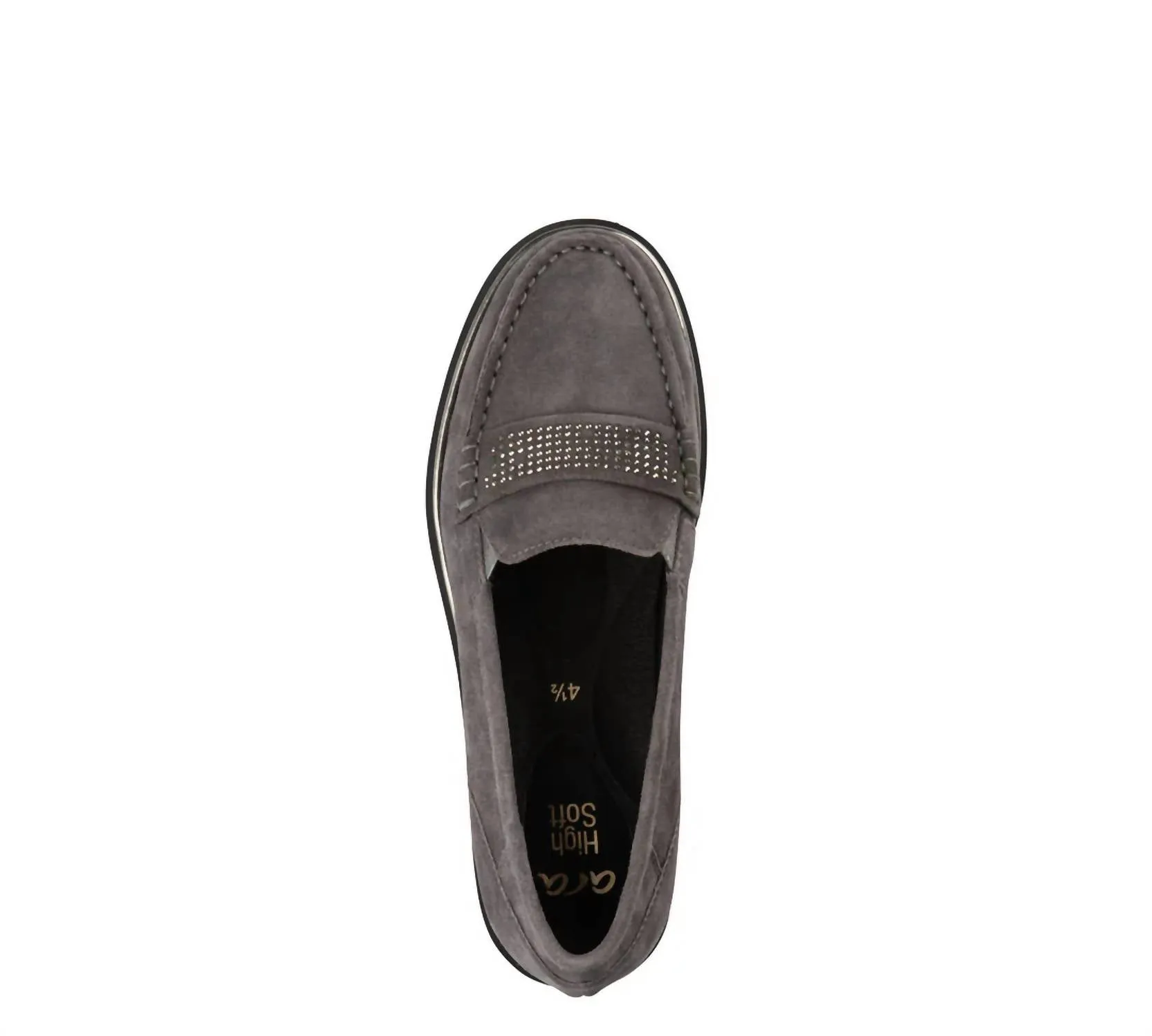 Women's Daffodil Rhinestone Keeper Wedge Loafer In Steel