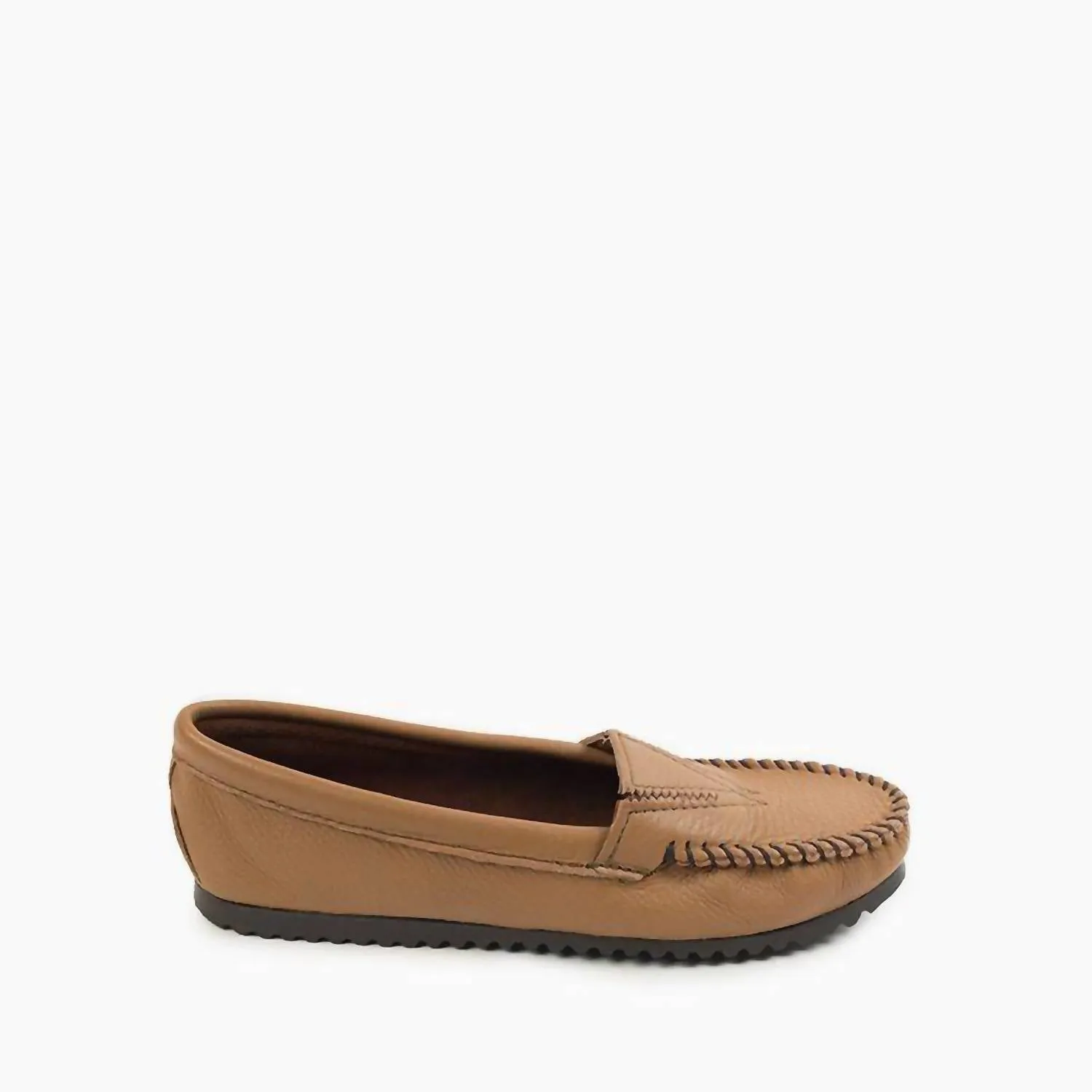 WomenS Deerskin Gore Front Moccasin In Mocha