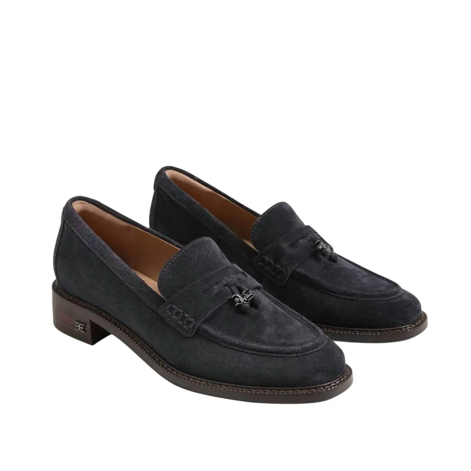 Women's Denise Tassel Penny Loafer In Blue Suede