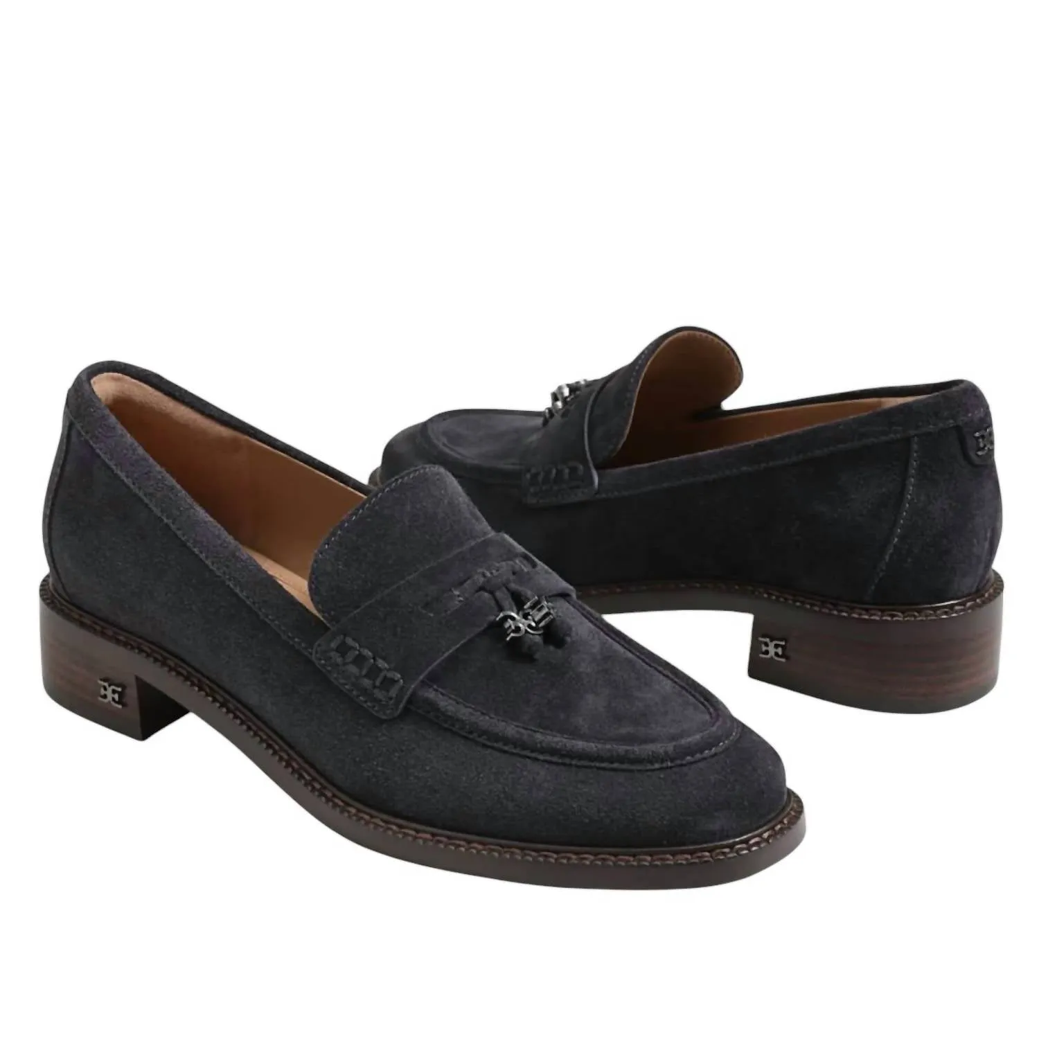 Women's Denise Tassel Penny Loafer In Blue Suede
