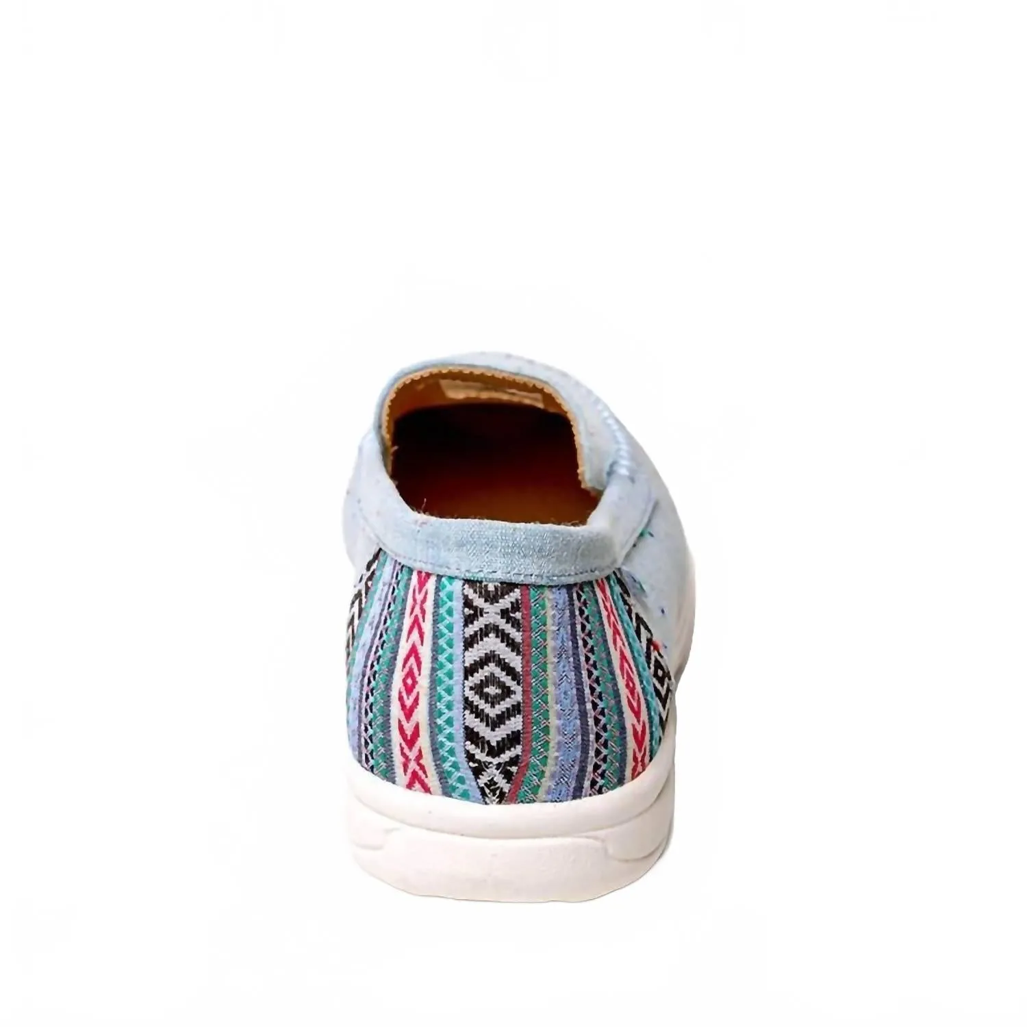 Women's Discover Canvas Moccasin In Light Denim Fleck