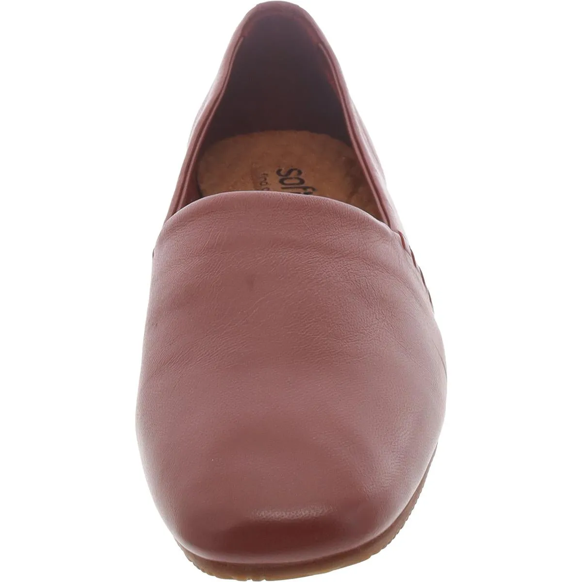 Womens Faux Leather Plain Loafers