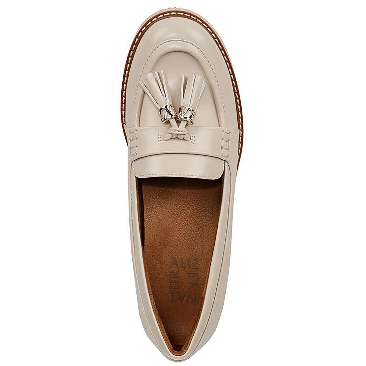 Womens Faux Leather Slip On Loafers