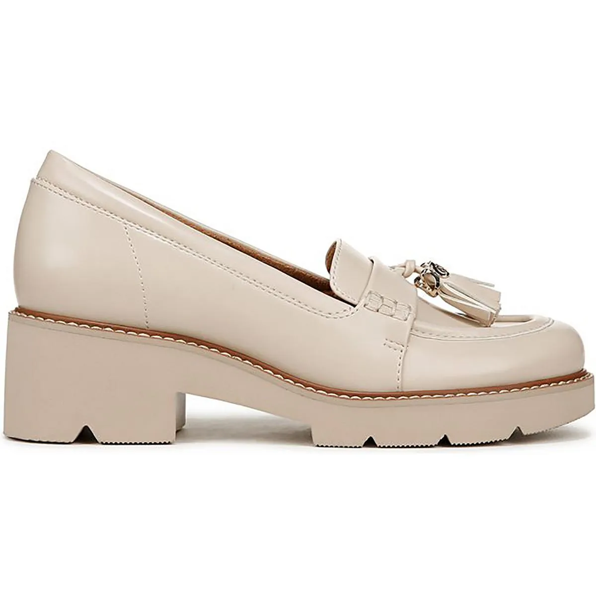 Womens Faux Leather Slip On Loafers