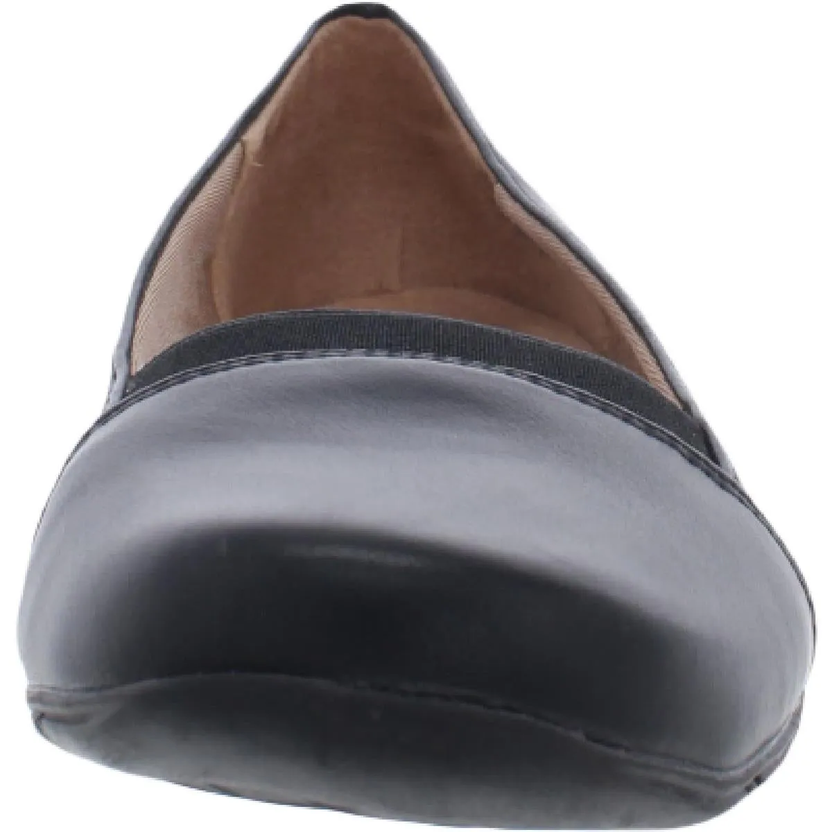 Womens Faux Leather Square Toe Loafers