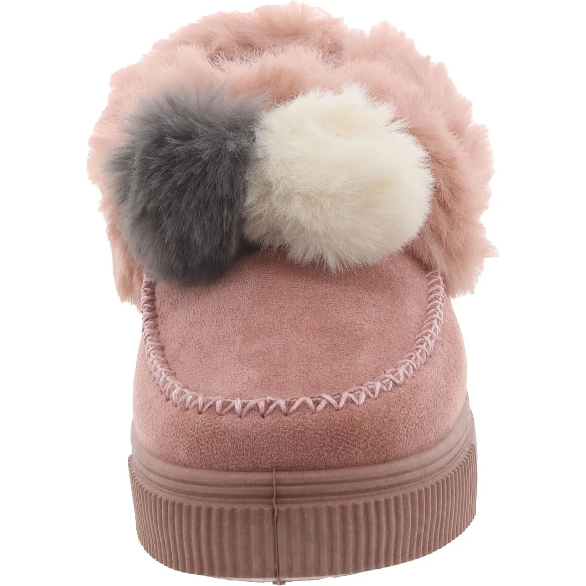 Womens Faux Suede Round Toe Loafers