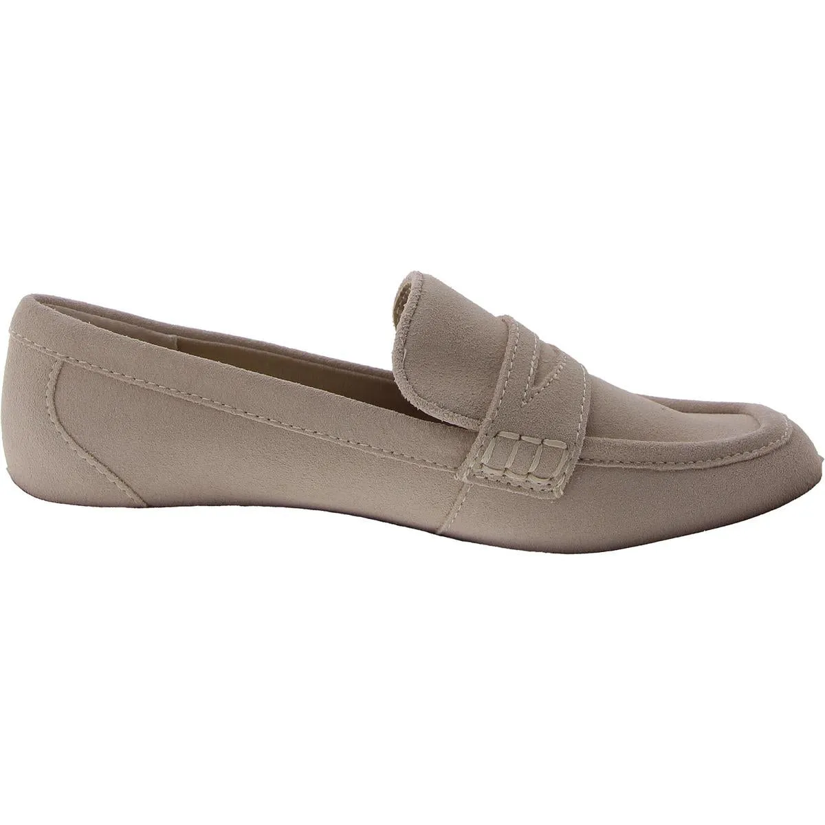 Womens Faux Suede Square toe Loafers